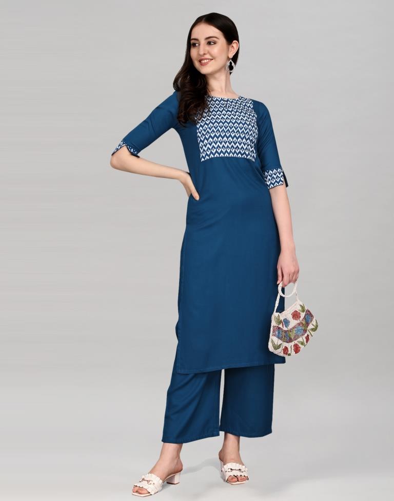 Blue Printed Kurti | Sudathi