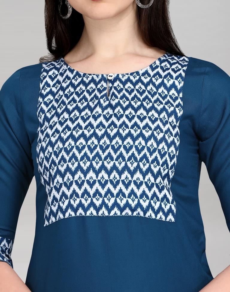 Blue Printed Kurti | Sudathi