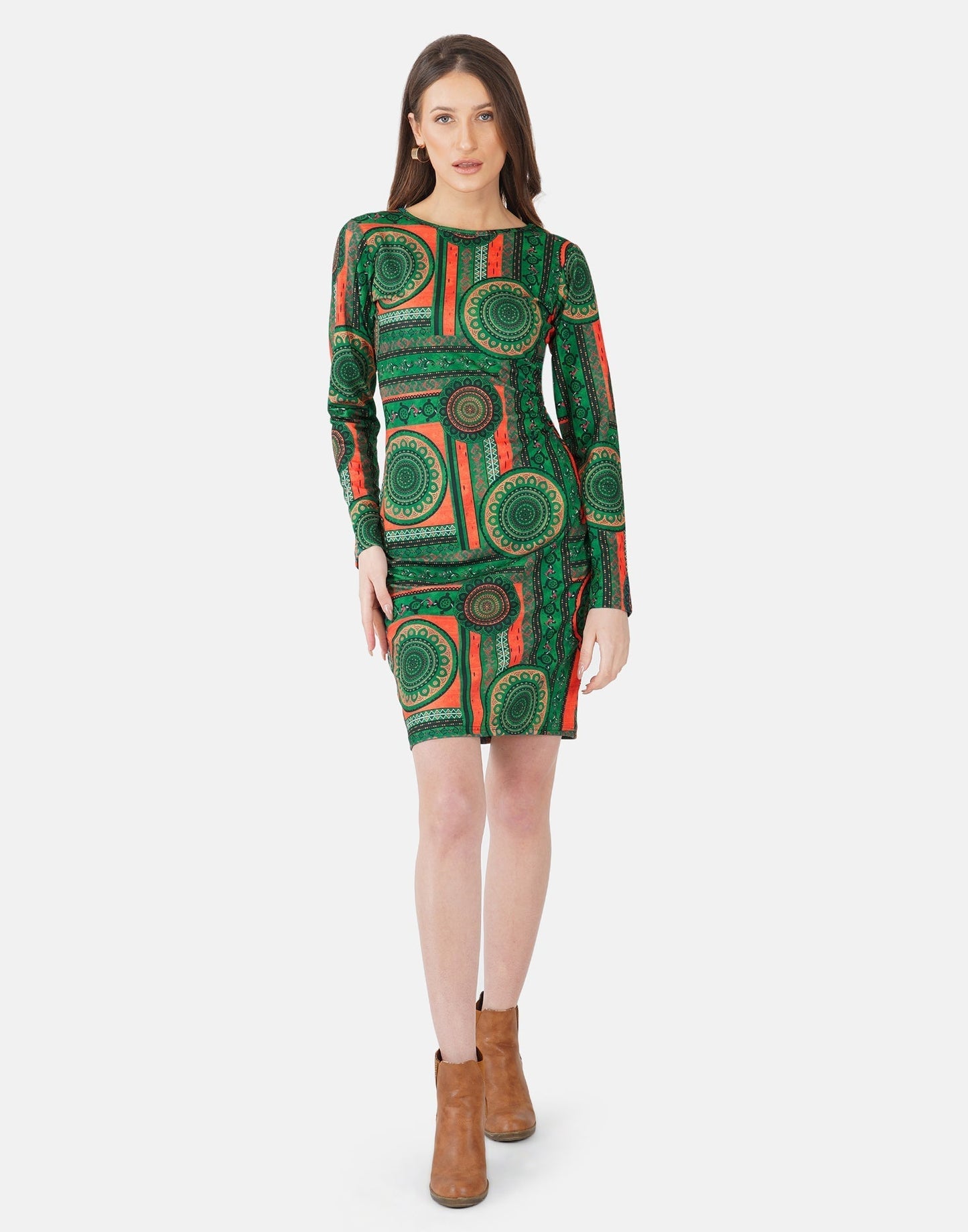 Green Printed Bodycon | Sudathi