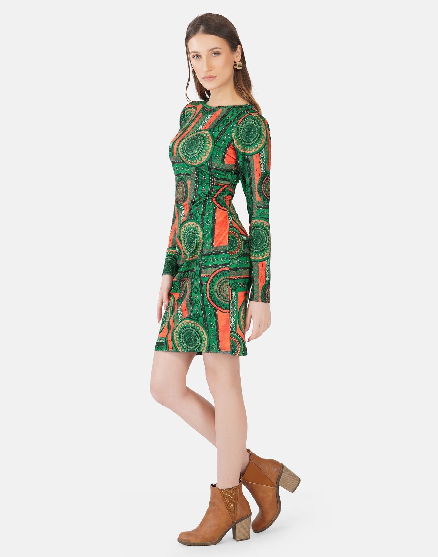 Green Printed Bodycon | Sudathi