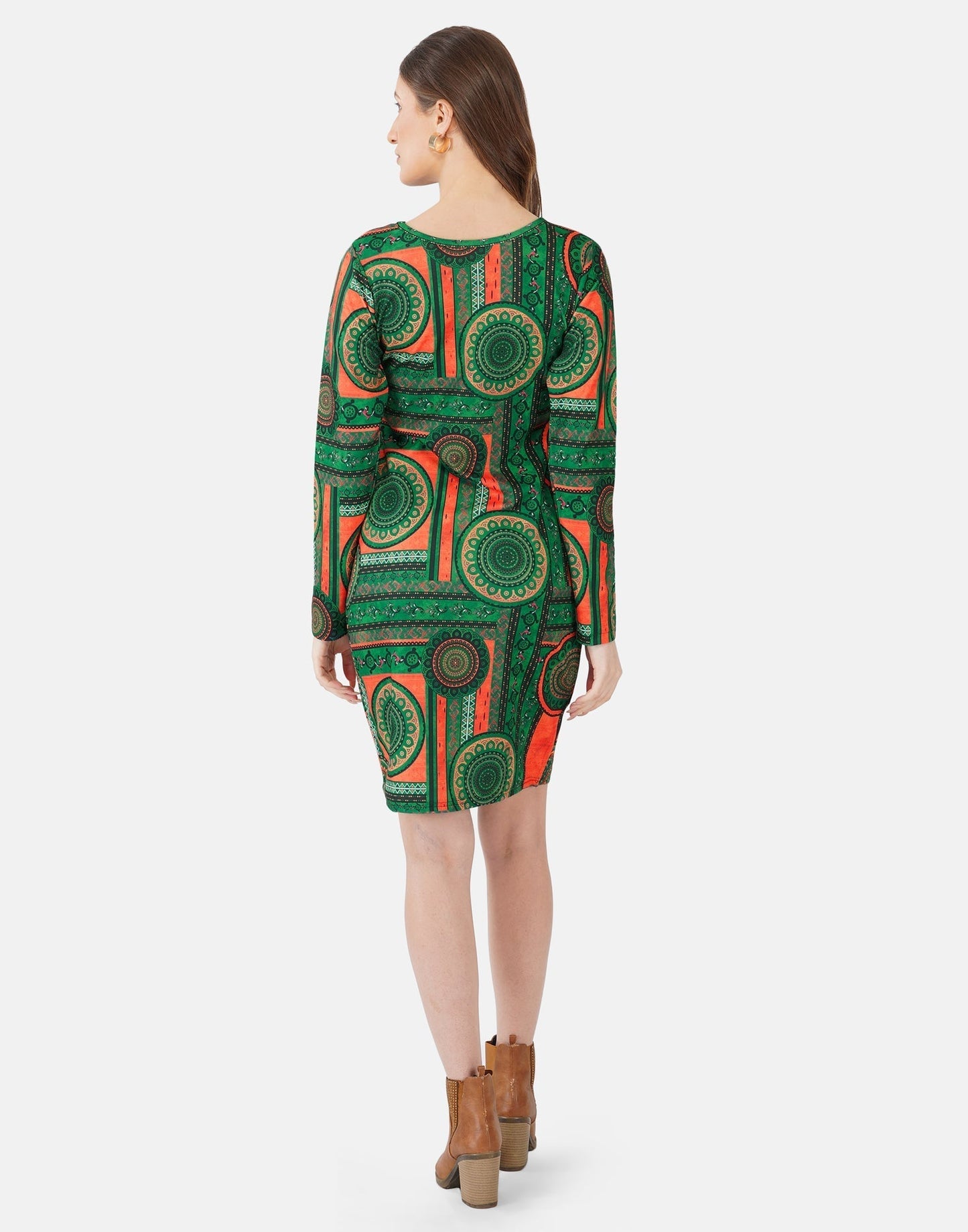 Green Printed Bodycon | Sudathi