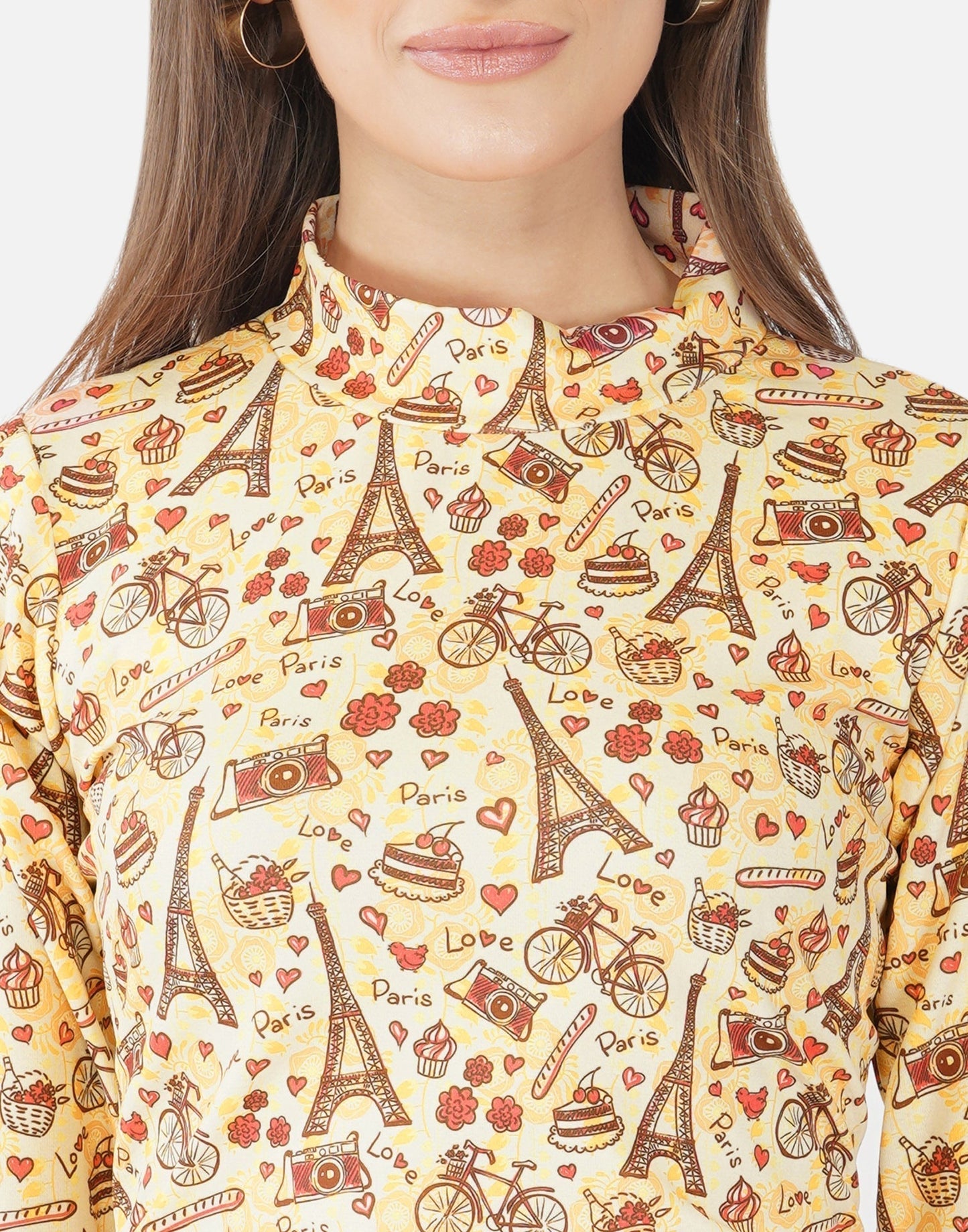 Light Yellow Printed Bodycon | Sudathi