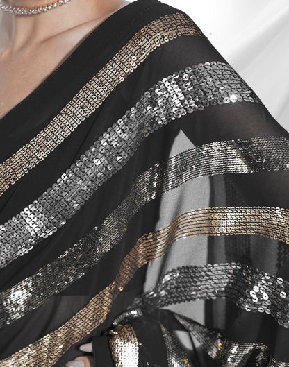 Black Sequence Saree | Leemboodi