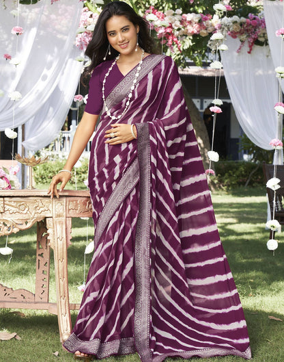 Wine Printed Saree | Leemboodi