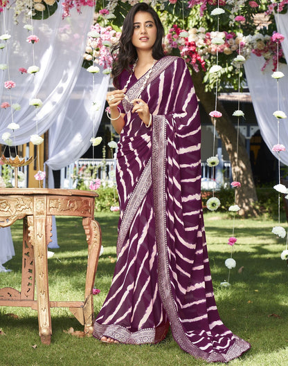 Wine Printed Saree | Leemboodi