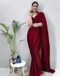 Maroon Georgette Printed Saree