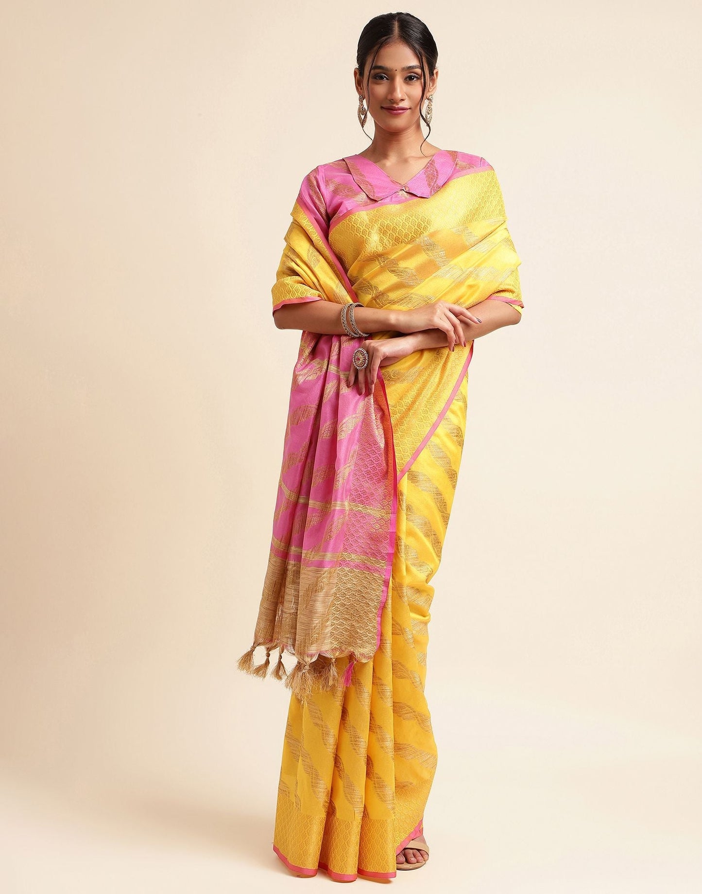 Yellow Silk Saree | Sudathi