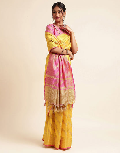Yellow Silk Saree | Sudathi