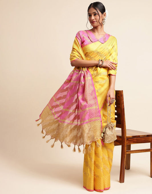 Yellow Silk Saree | Sudathi