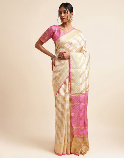 Cream Silk Saree | Sudathi