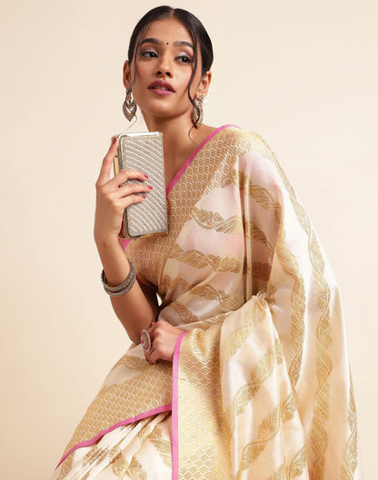 Cream Silk Saree | Sudathi