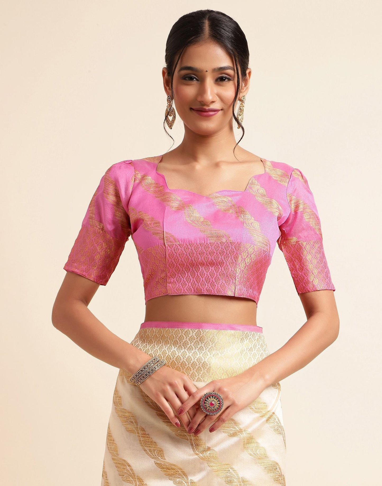 Cream Silk Saree | Sudathi