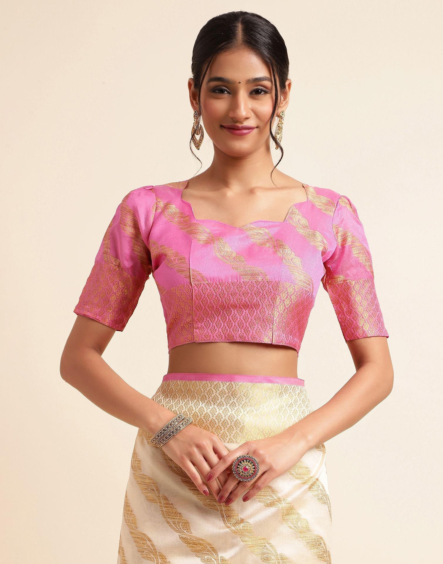 Cream Silk Saree | Sudathi