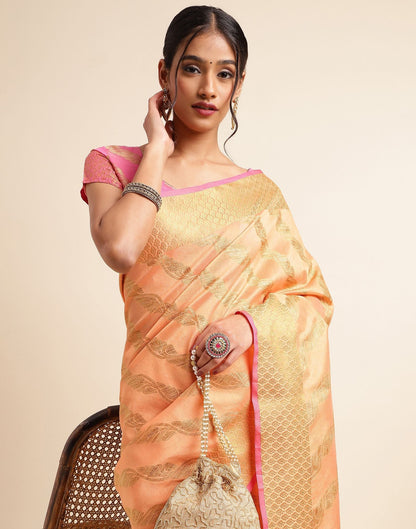 Light Orange Silk Saree | Sudathi