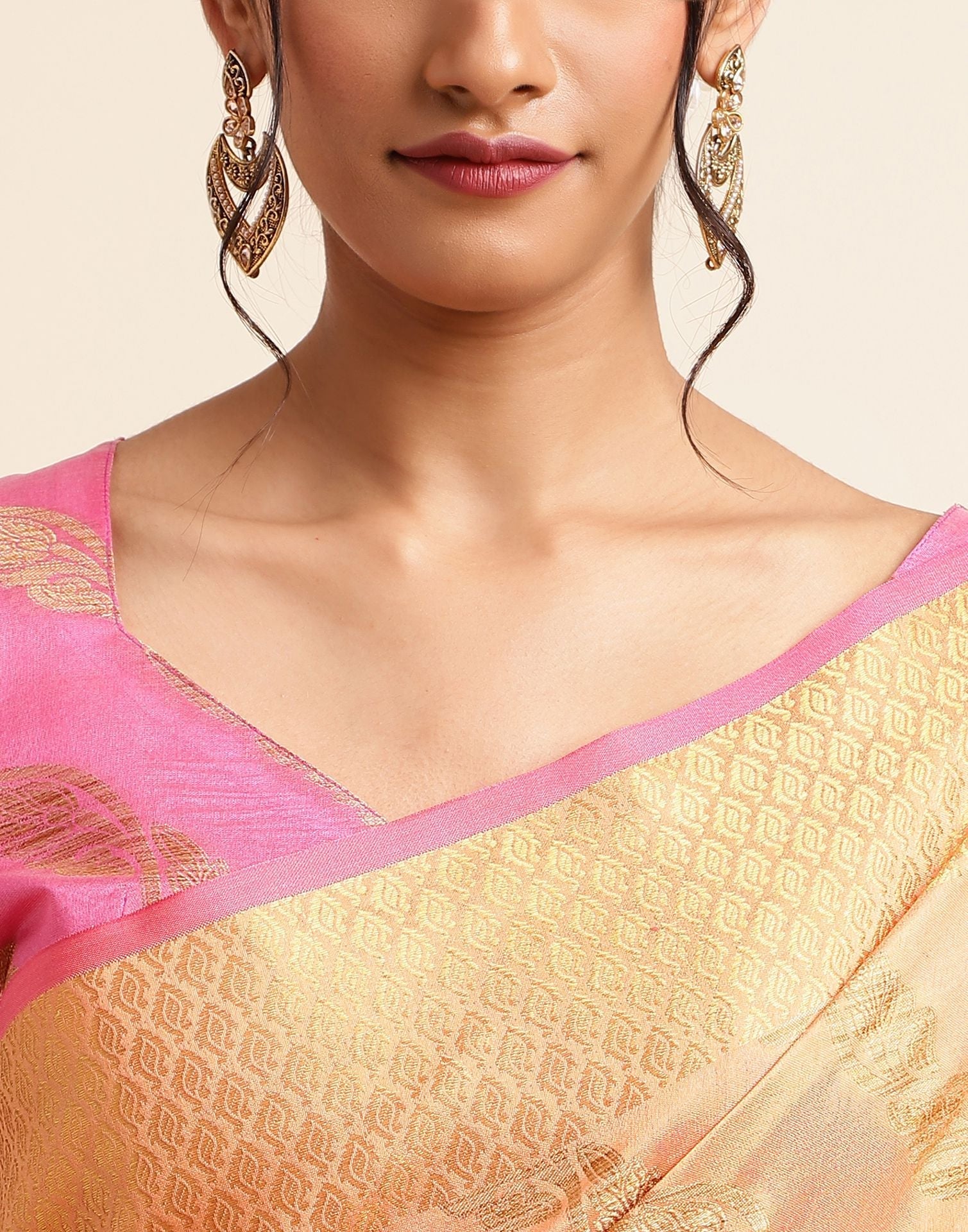 Light Orange Silk Saree | Sudathi