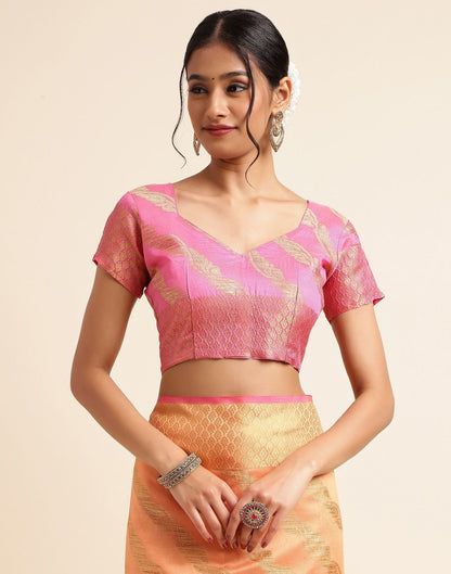 Light Orange Silk Saree | Sudathi