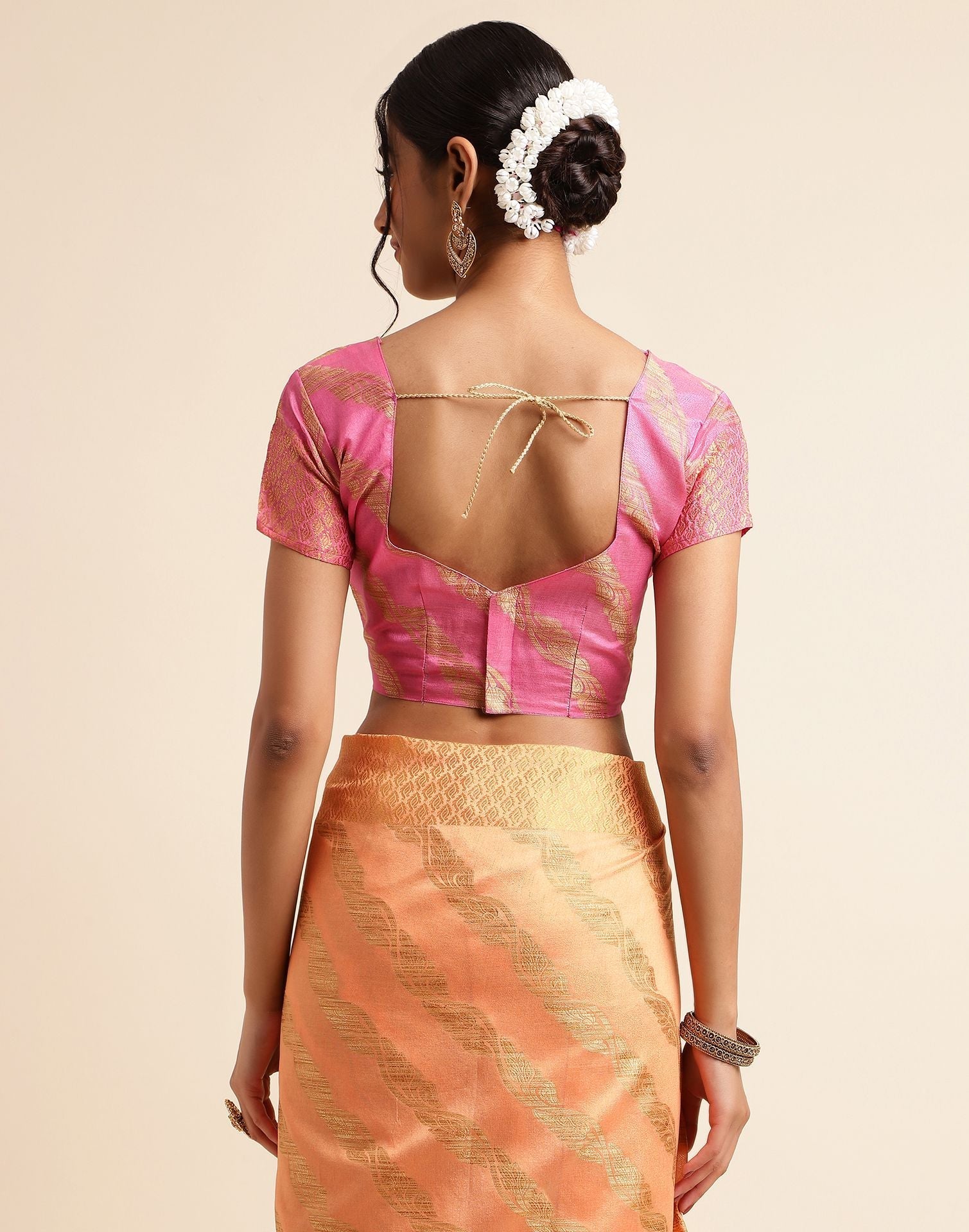 Light Orange Silk Saree | Sudathi