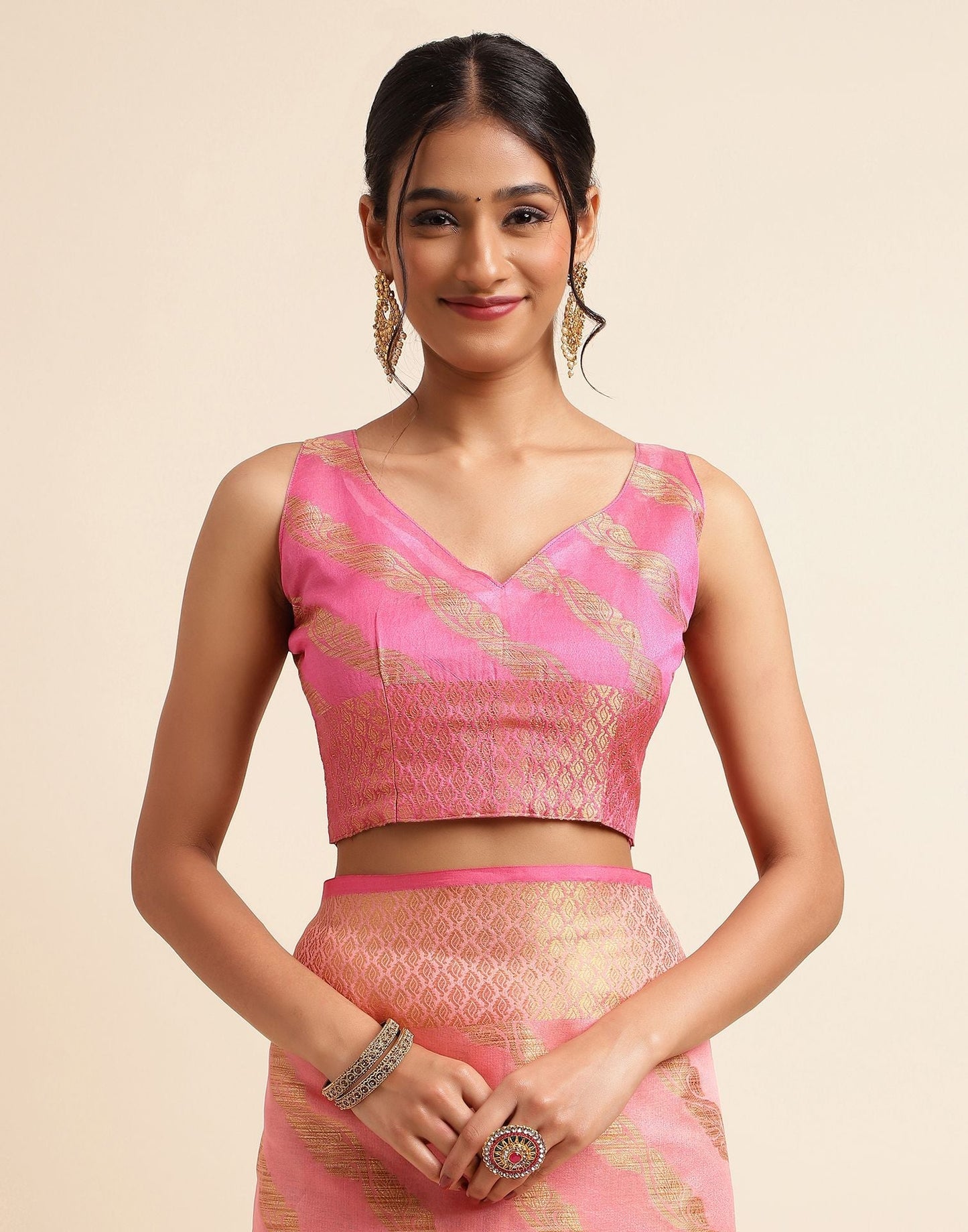 Rose Pink Silk Saree | Sudathi