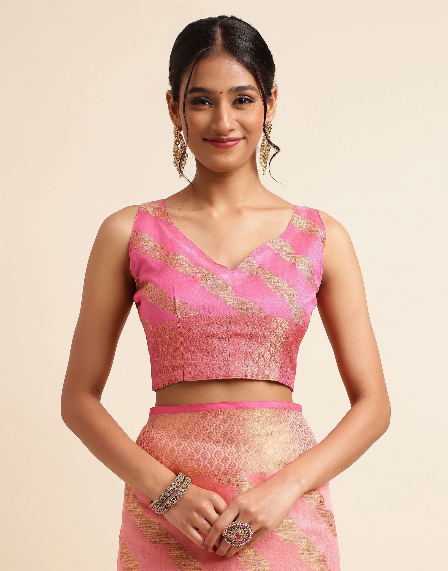 Rose Pink Silk Saree | Sudathi