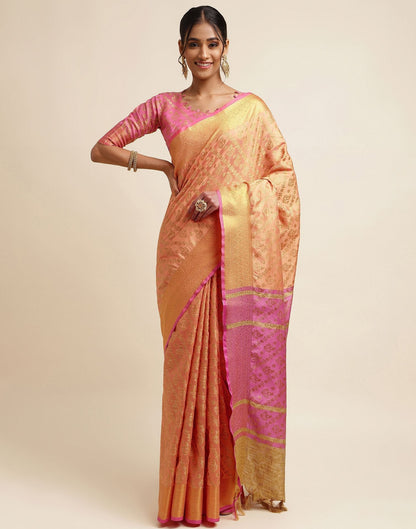 Light Orange Silk Saree | Sudathi