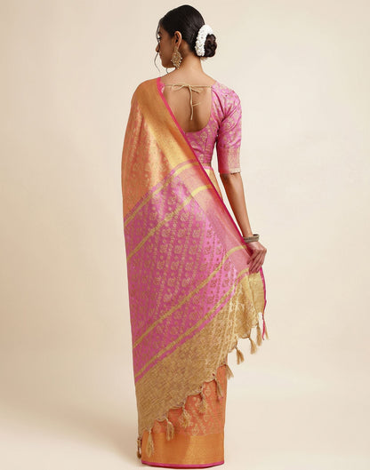Light Orange Silk Saree | Sudathi