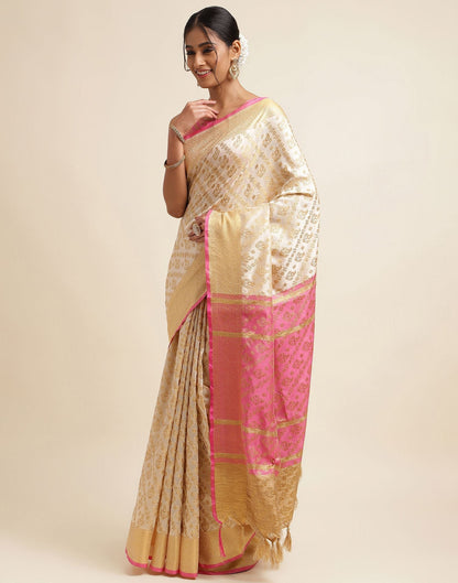 Cream Silk Saree | Sudathi