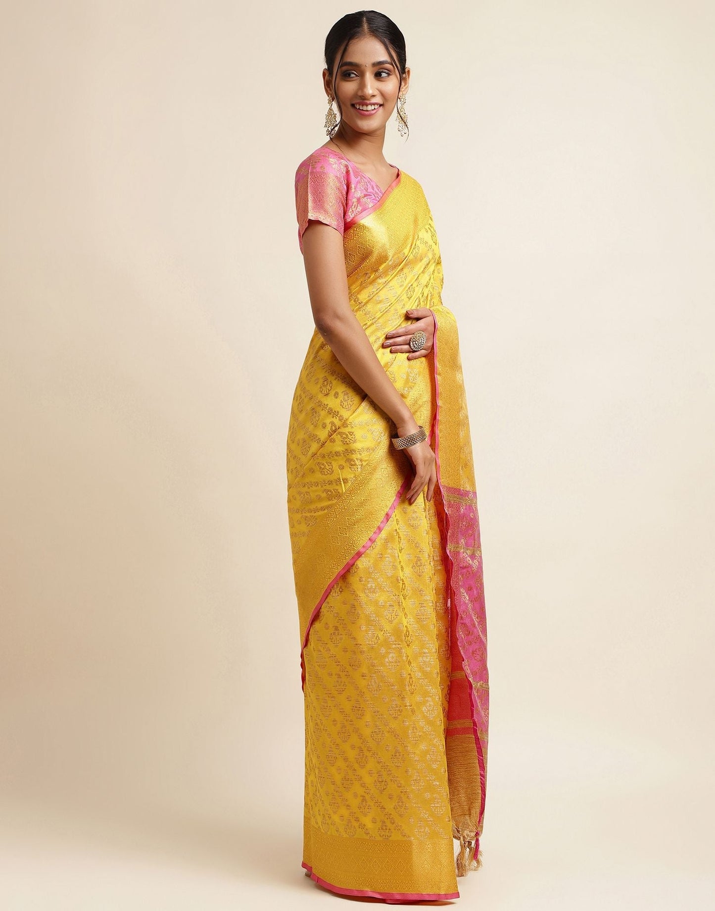 Yellow Silk Saree | Sudathi