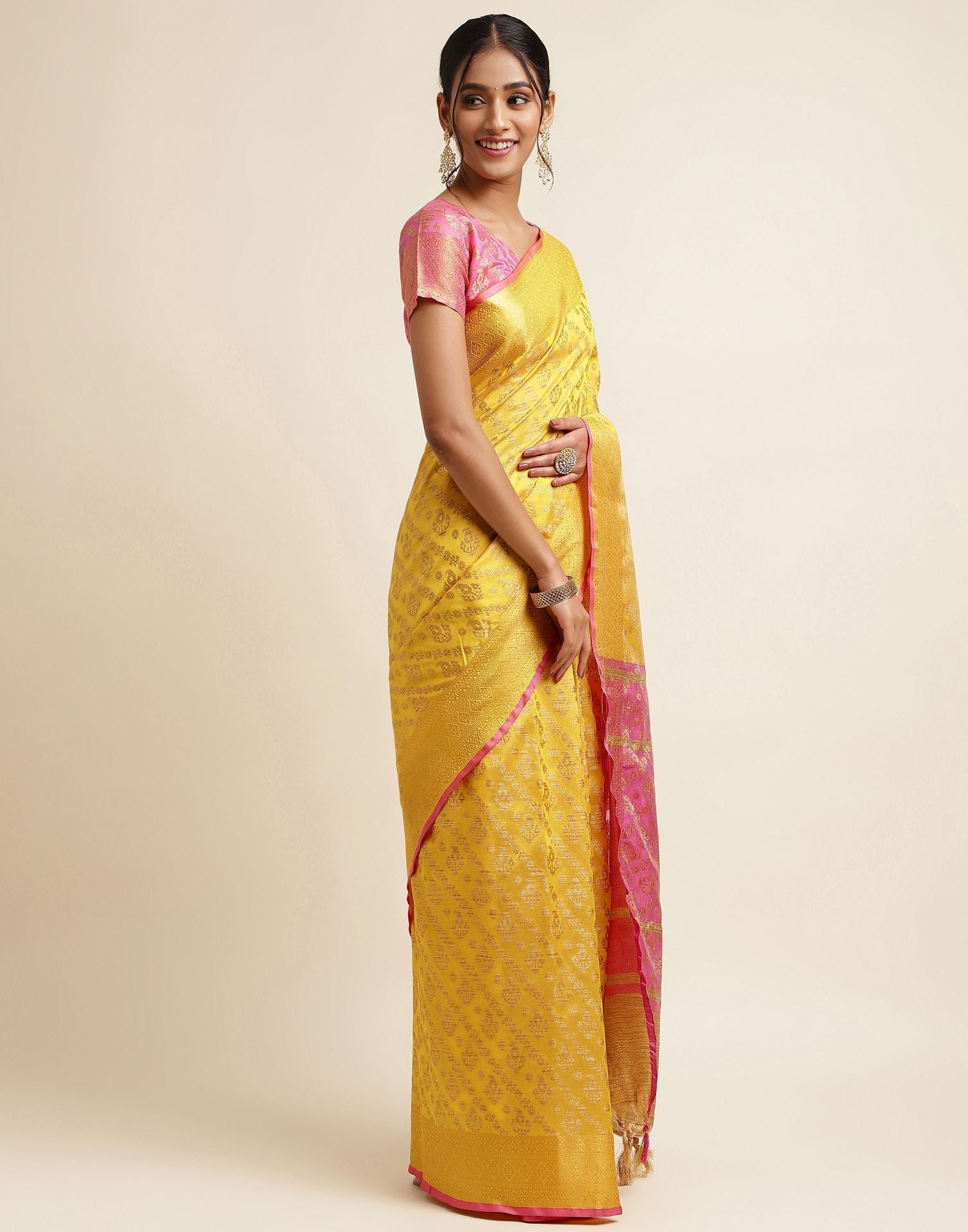Yellow Silk Saree | Sudathi