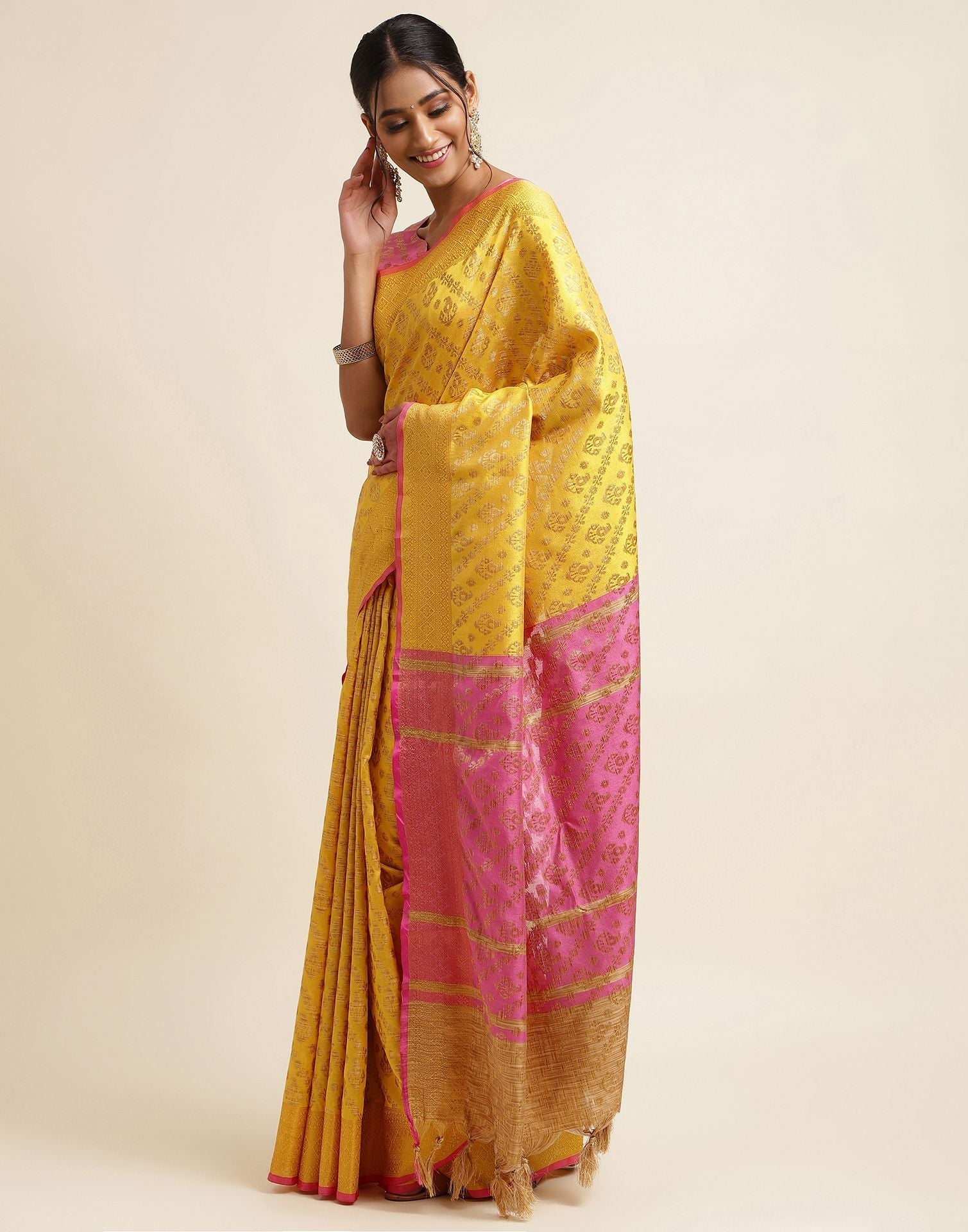 Yellow Silk Saree | Sudathi