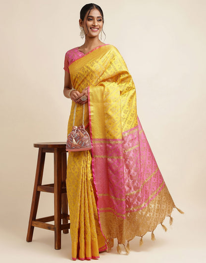 Yellow Silk Saree | Sudathi