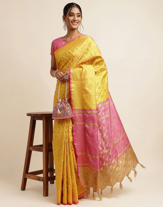 Yellow Silk Saree | Sudathi
