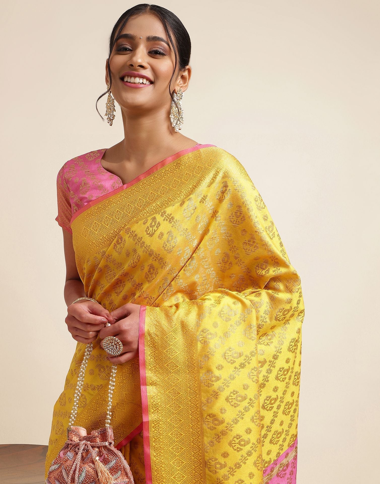 Yellow Silk Saree | Sudathi