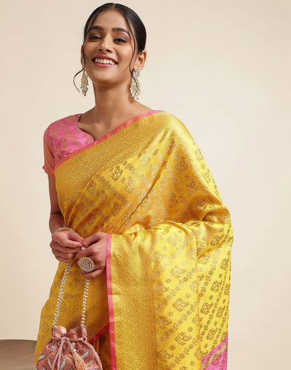 Yellow Silk Saree | Sudathi