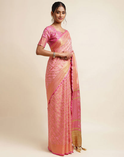 Rose Pink Silk Saree | Sudathi