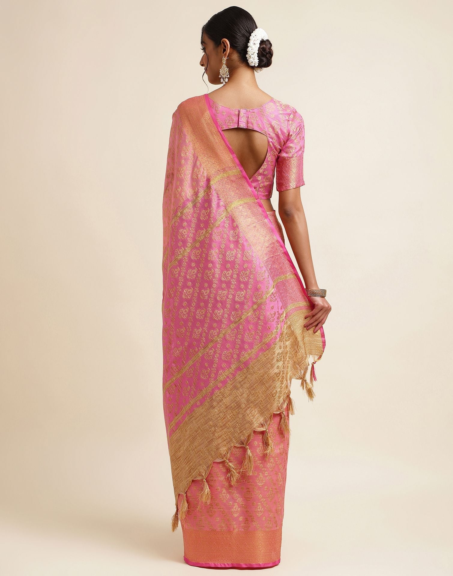 Rose Pink Silk Saree | Sudathi