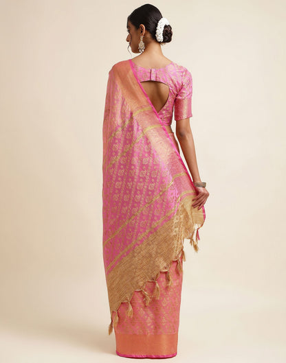 Rose Pink Silk Saree | Sudathi