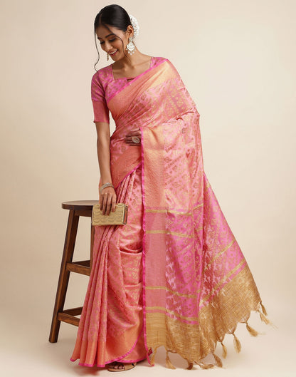 Rose Pink Silk Saree | Sudathi
