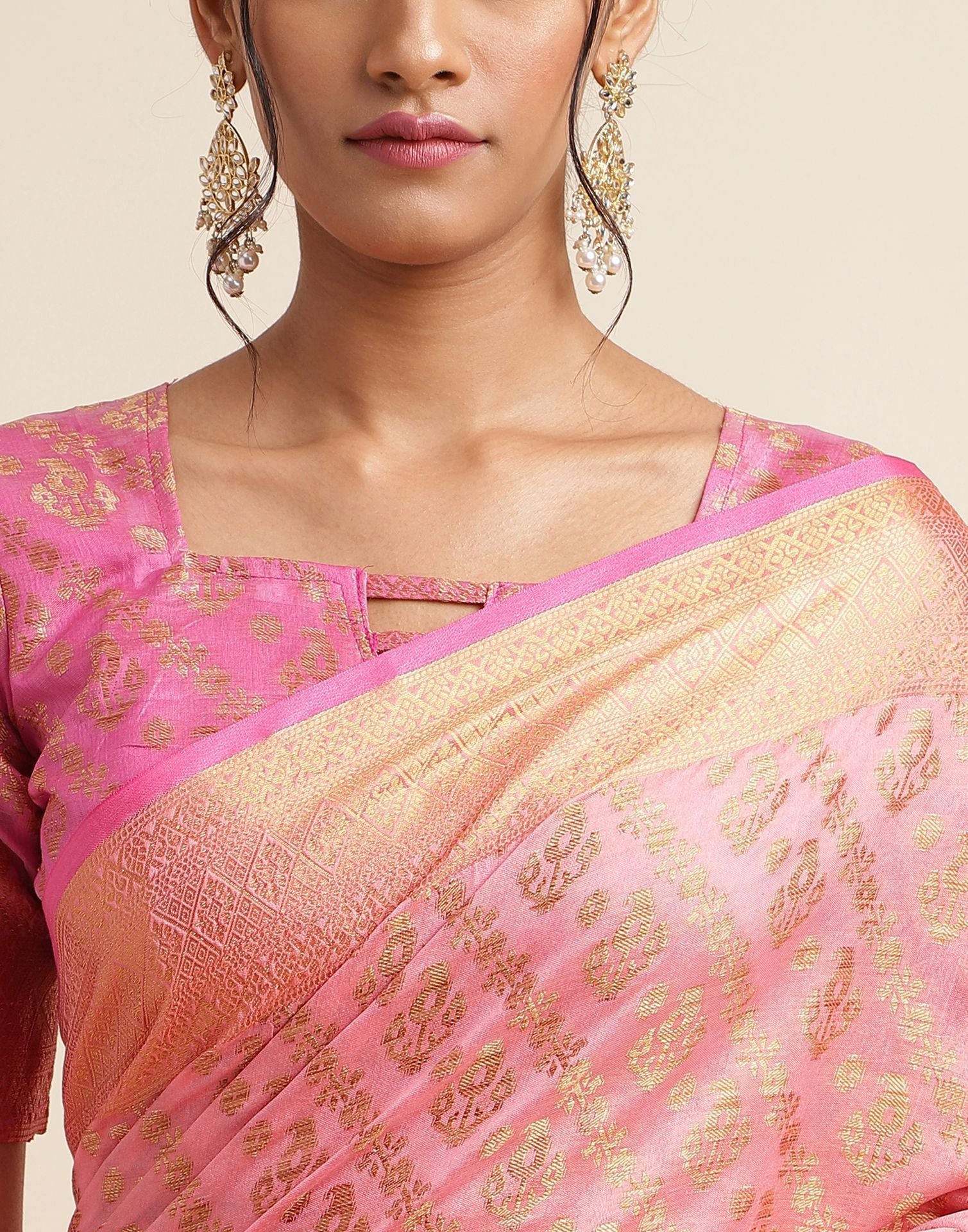 Rose Pink Silk Saree | Sudathi
