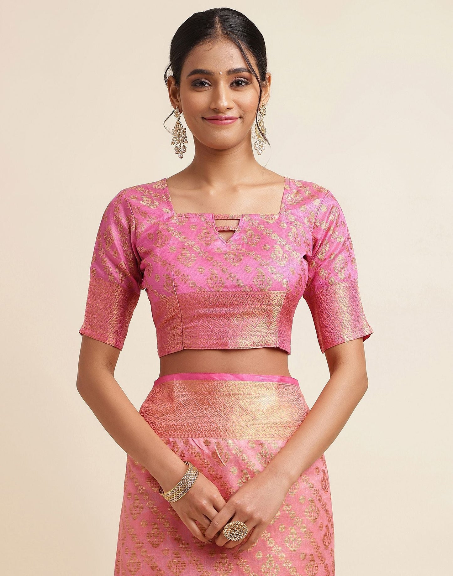 Rose Pink Silk Saree | Sudathi