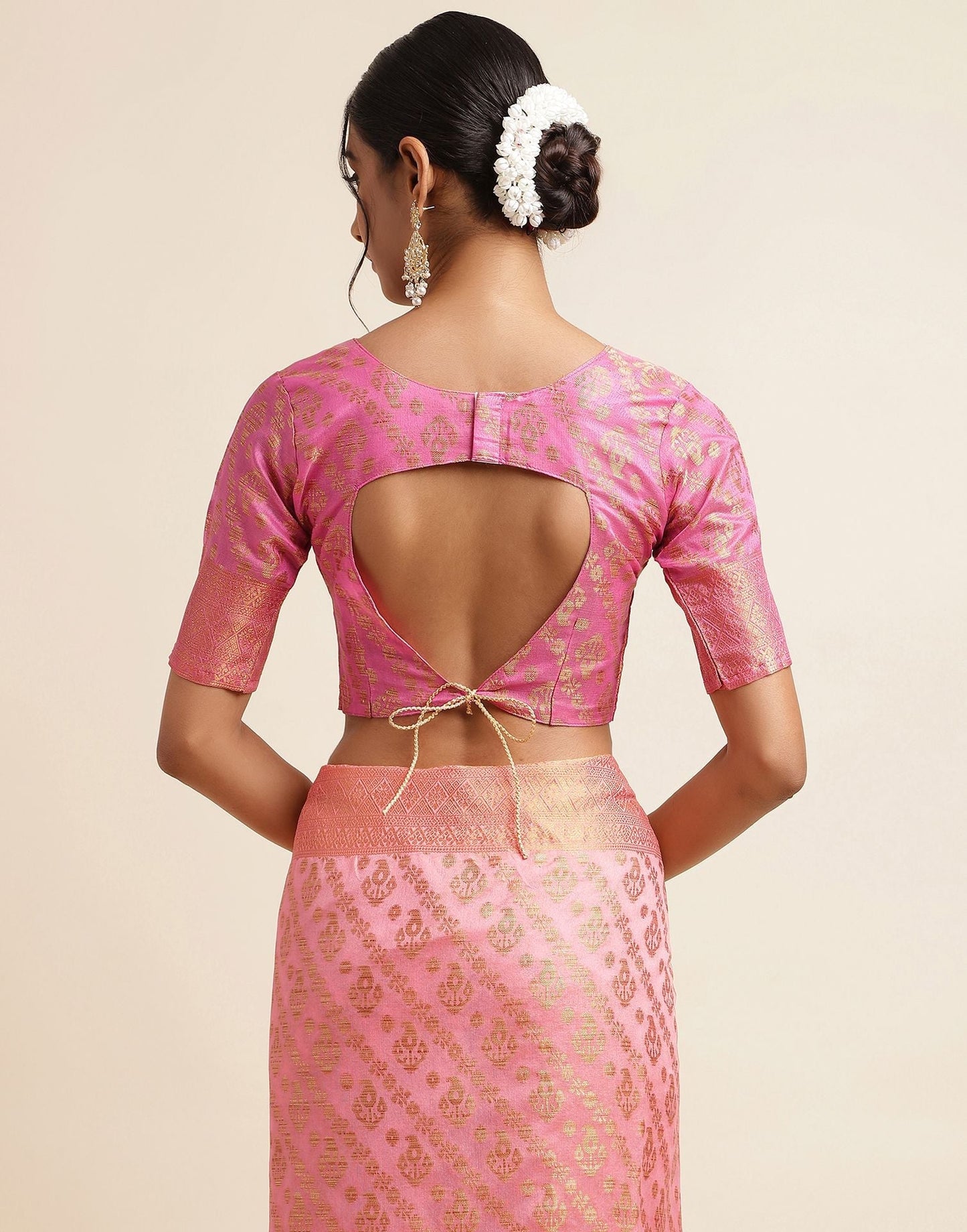 Rose Pink Silk Saree | Sudathi