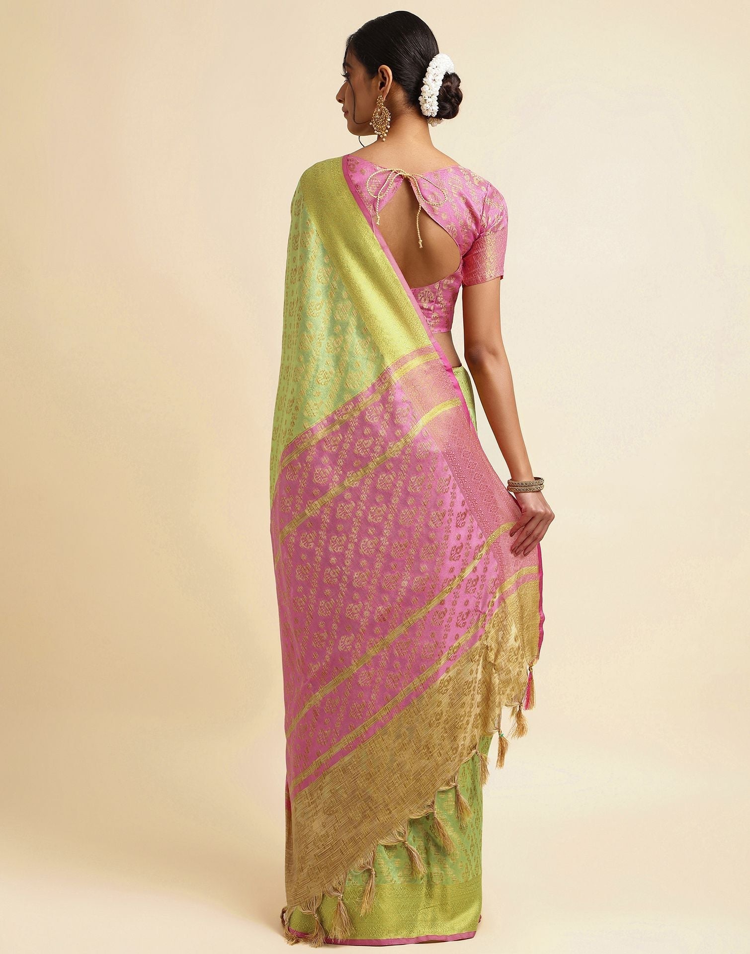 Pista Green Silk Saree | Sudathi