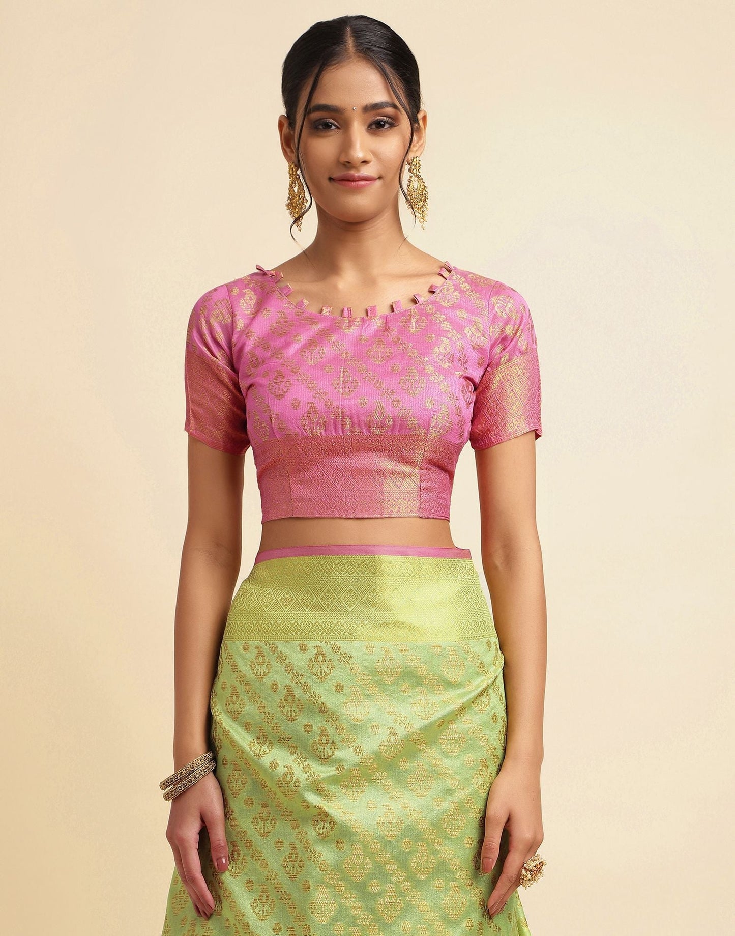 Pista Green Silk Saree | Sudathi