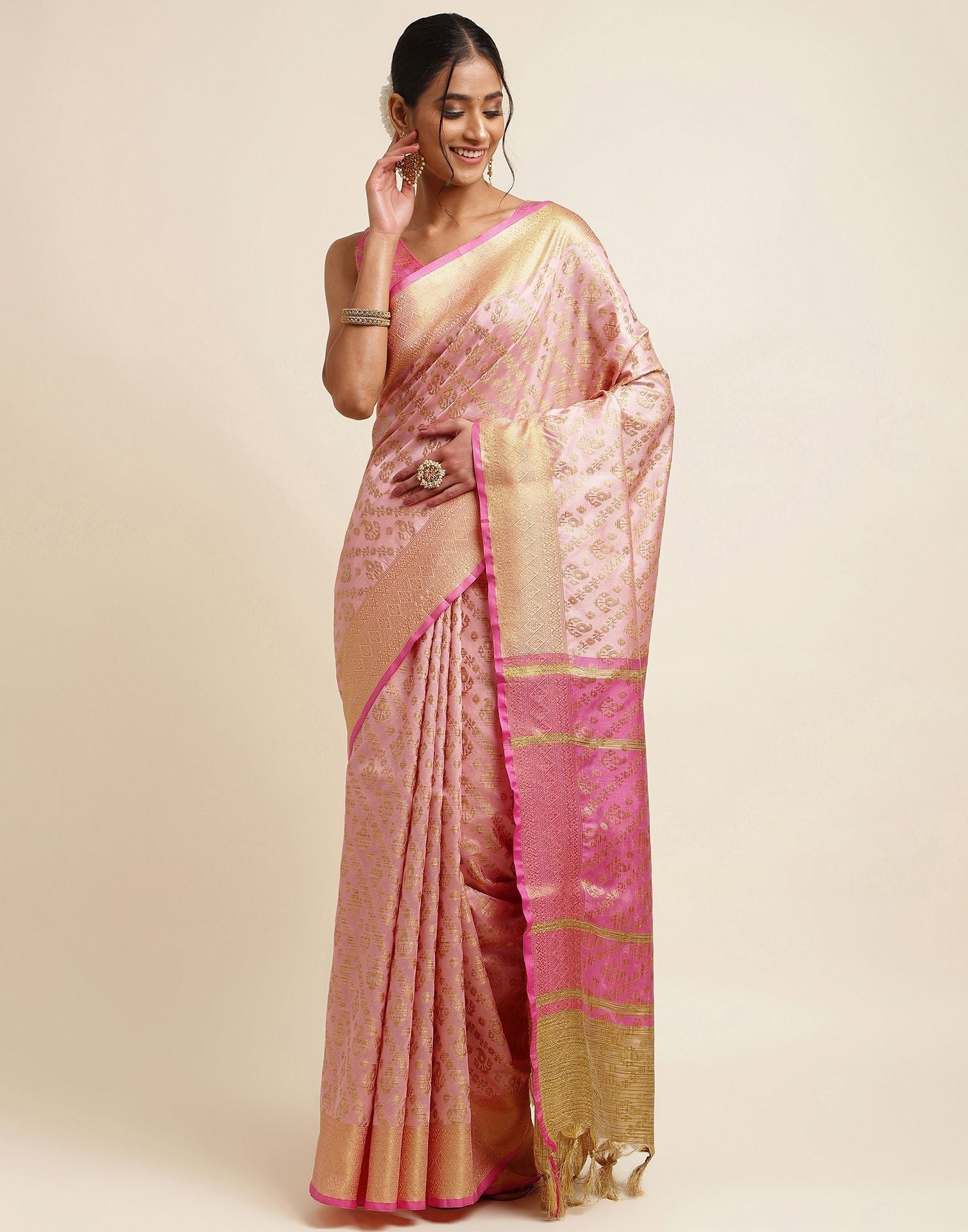 Light Pink Silk Saree | Sudathi