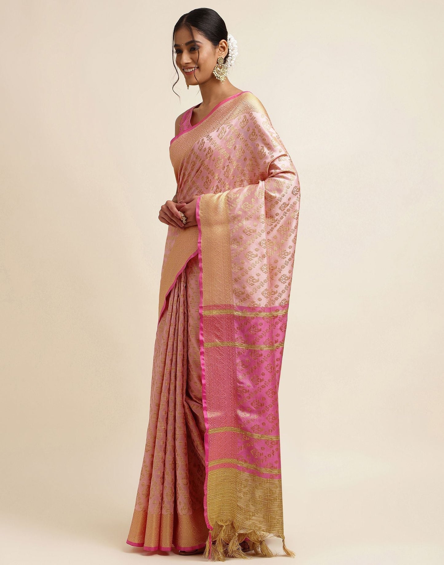 Light Pink Silk Saree | Sudathi