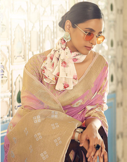 Light Pink Banarasi Saree | Leemboodi