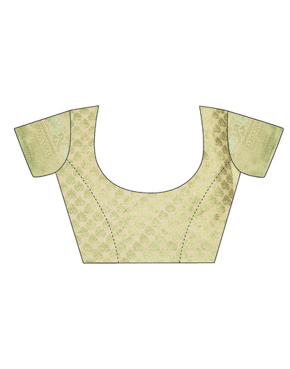 Cream Banarasi Saree | Leemboodi