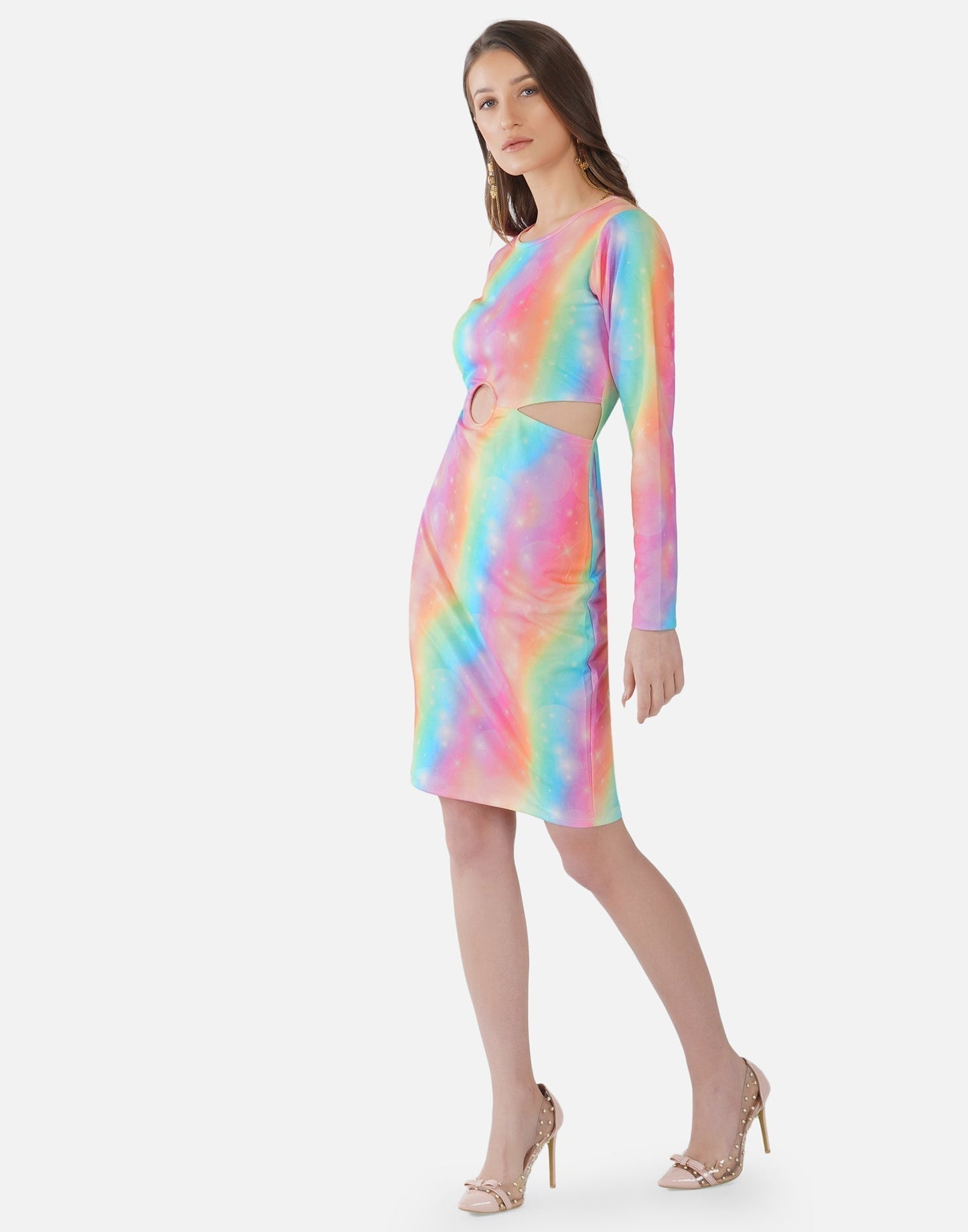 Multicoloured Printed Bodycon | Sudathi