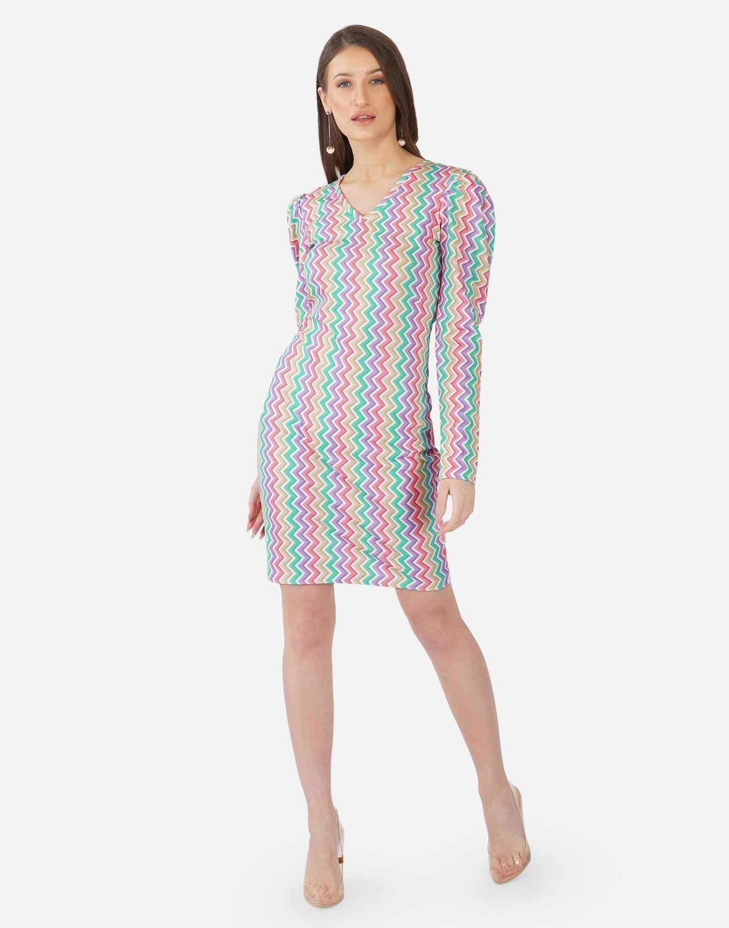 Multicoloured Printed Bodycon | Sudathi