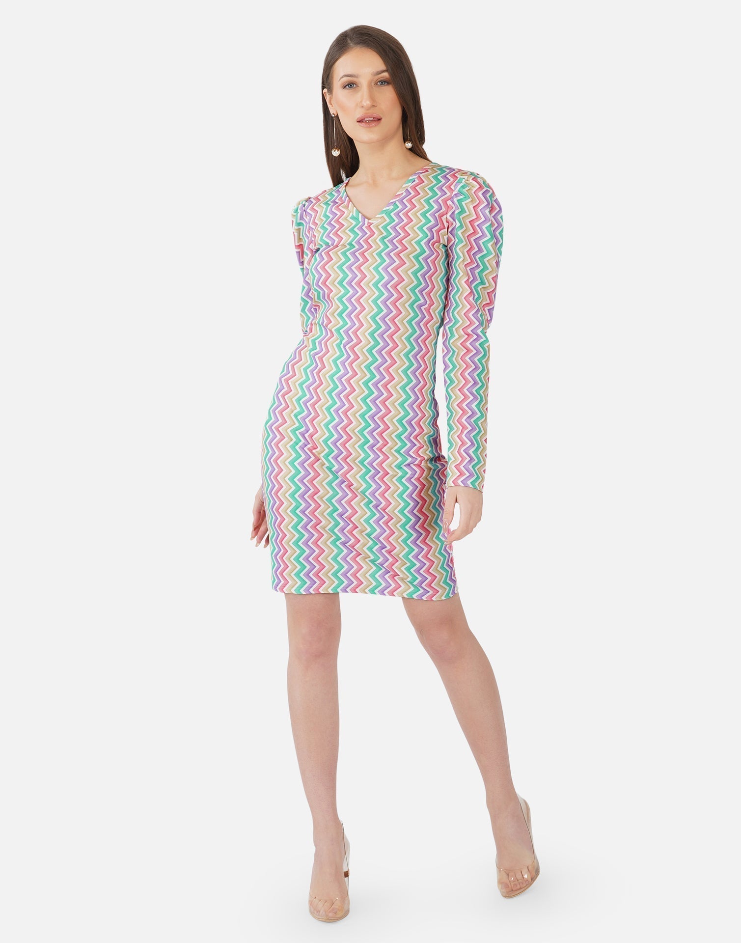 Multicoloured Printed Bodycon | Sudathi