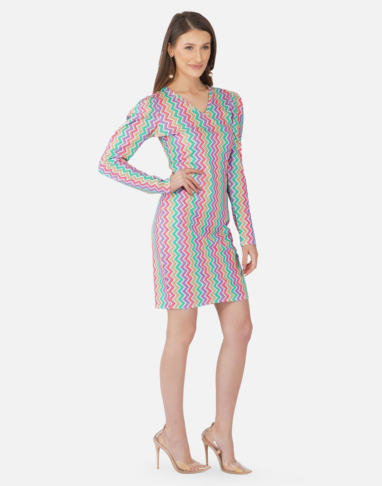 Multicoloured Printed Bodycon | Sudathi